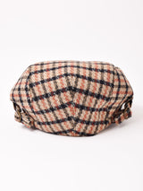 【2色展開】チェック柄 ウール混 ハンチング