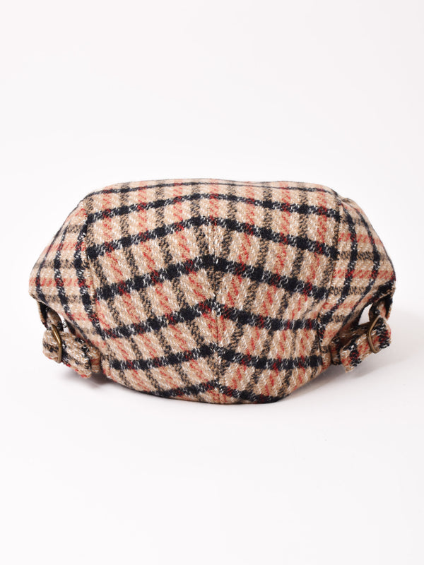 【2色展開】チェック柄 ウール混 ハンチング