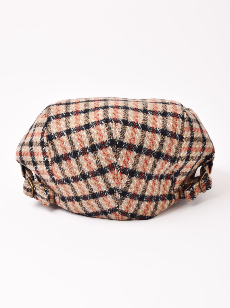 【2色展開】チェック柄 ウール混 ハンチング