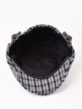 【2色展開】チェック柄 ウール混 ハンチング