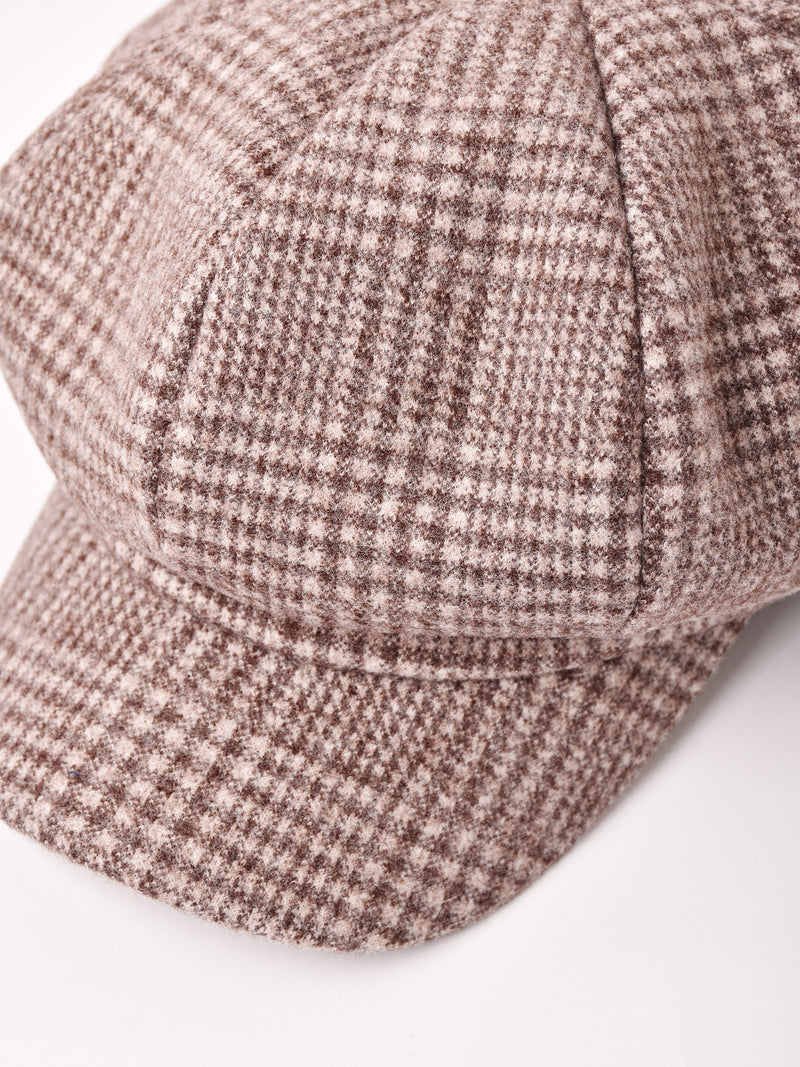 【2色展開】グレンチェック柄 キャスケット