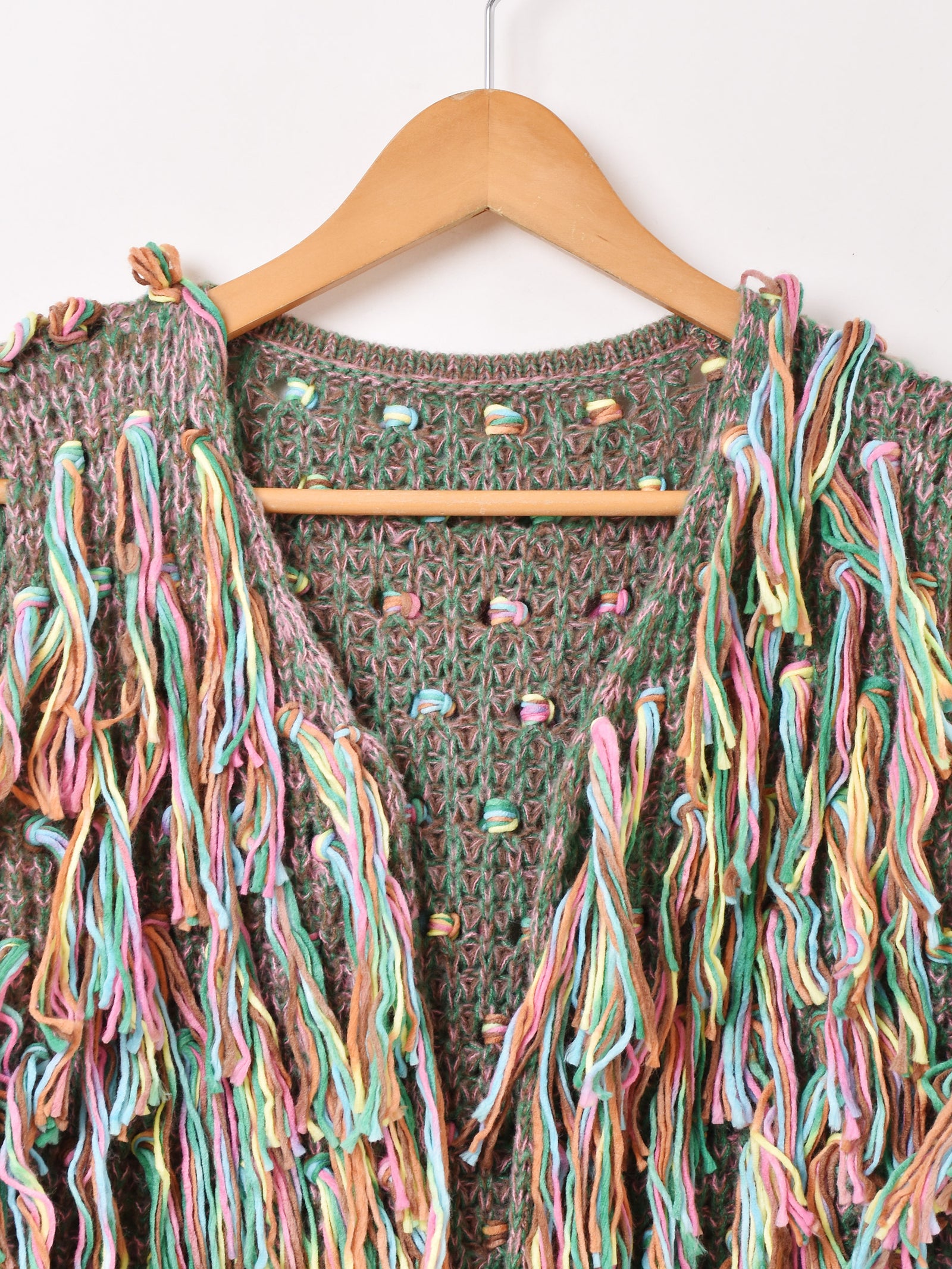 2色展開】Meridian カラフル フリンジ ニットベスト – 古着屋Top of