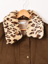 【3色展開】Elcamino レオパードファーカラー ブルゾン