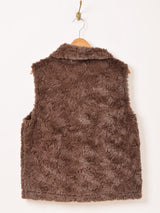 Elcamino 襟付き フェイクファ ーベスト