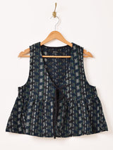 【3色展開】Meridian タペストリー ジオメトリック柄 ペプラムベスト