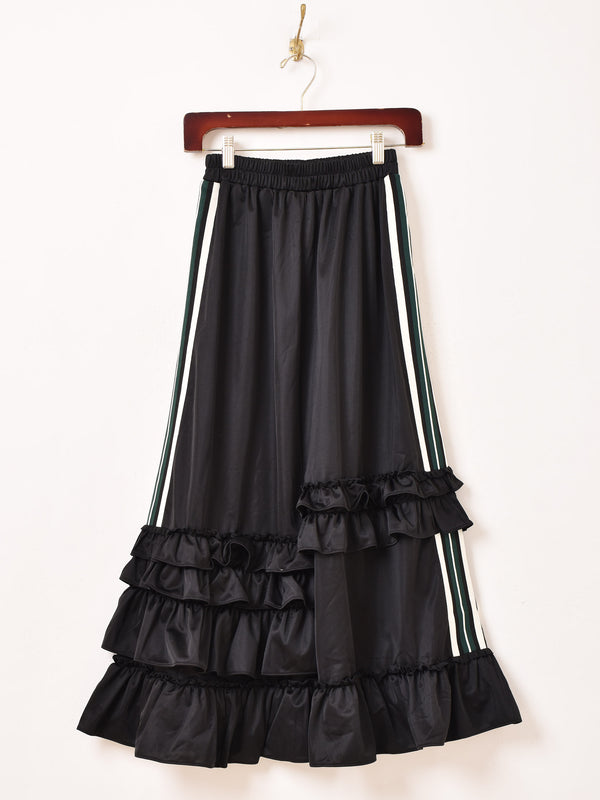 【3色展開】Meridian ライン入り トラックタイプ フリルスカート