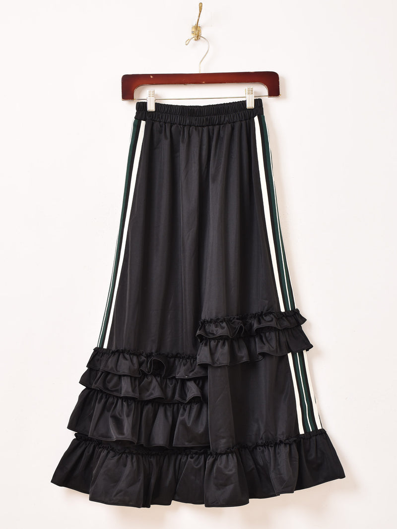 【3色展開】Meridian ライン入り トラックタイプ フリルスカート