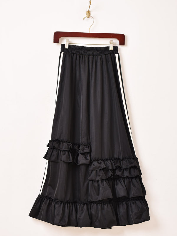 【3色展開】Meridian ライン入り トラックタイプ フリルスカート