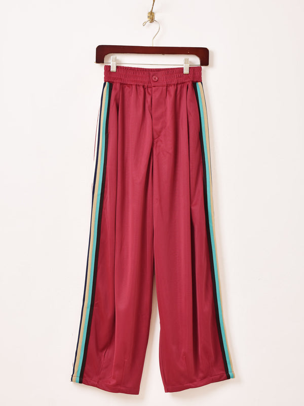 【6色展開】Meridian タック ライン入り トラックパンツ