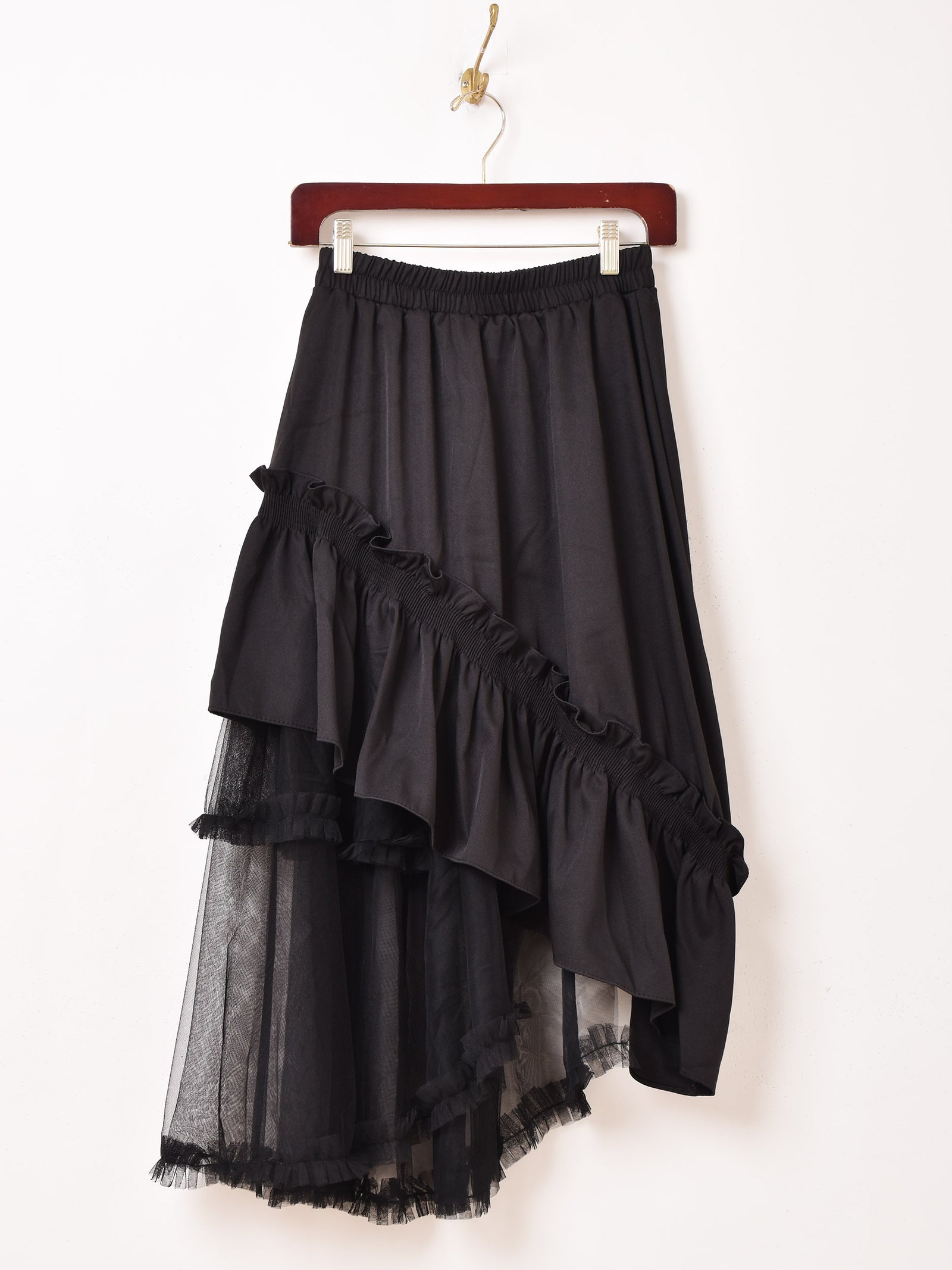 hyde着系BPNアシンメトリーフリルスカート 黒　ifラルク hyde着系BPNアシンメトリーフリルスカート 黒ifラルク