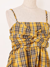 【3色展開】Meridian チェック柄 アシンメトリー キャミソール