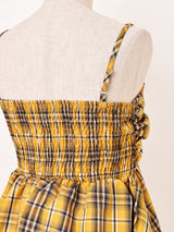 【3色展開】Meridian チェック柄 アシンメトリー キャミソール