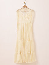 70's Made in USA "GUNNE SAX" チュールレース ロングドレス