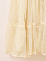 70's Made in USA "GUNNE SAX" チュールレース ロングドレス
