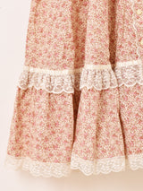 70's Made in USA ”GUNNE SAX" 長袖 小花柄 プレーリードレス