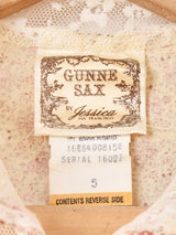 70's Made in USA ”GUNNE SAX" 長袖 小花柄 プレーリードレス