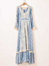 70's "GUNNE SAX" レース 花柄 ロングドレス