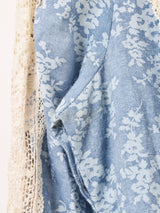 70's "GUNNE SAX" レース 花柄 ロングドレス
