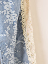 70's "GUNNE SAX" レース 花柄 ロングドレス