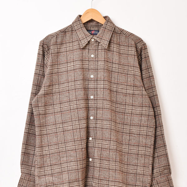 2色展開】Backers グレンチェック柄 長袖 フランネルシャツ – 古着屋