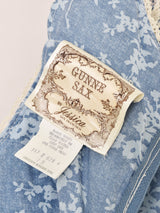 70's "GUNNE SAX" レース 花柄 ロングドレス