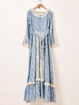 70's "GUNNE SAX" レース 花柄 ロングドレス