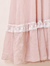 70's "GUNNE SAX" レース シフォン ロングドレス