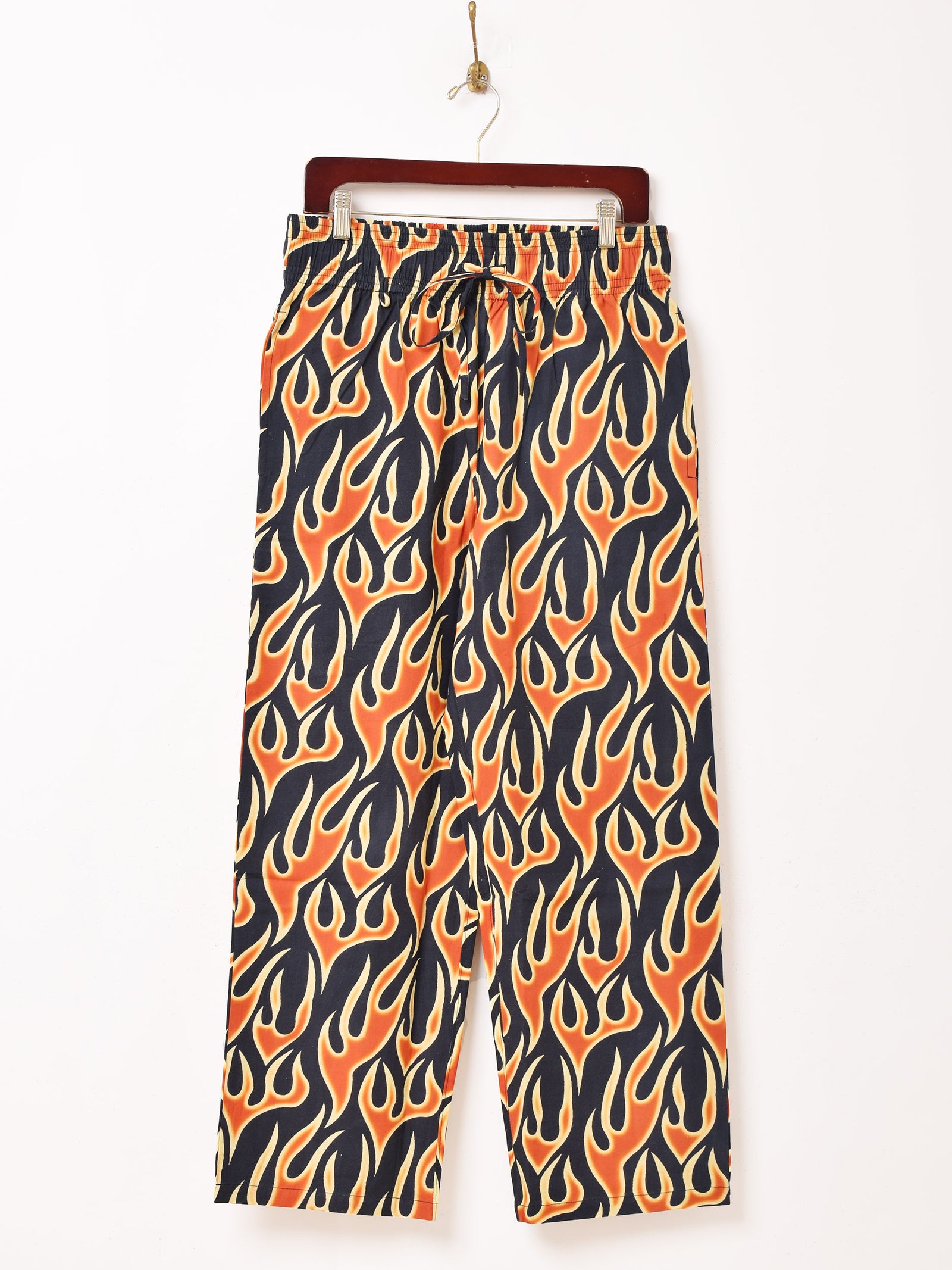 4色展開】Backers 総柄 イージーパンツ ファイヤーパターン – 古着屋