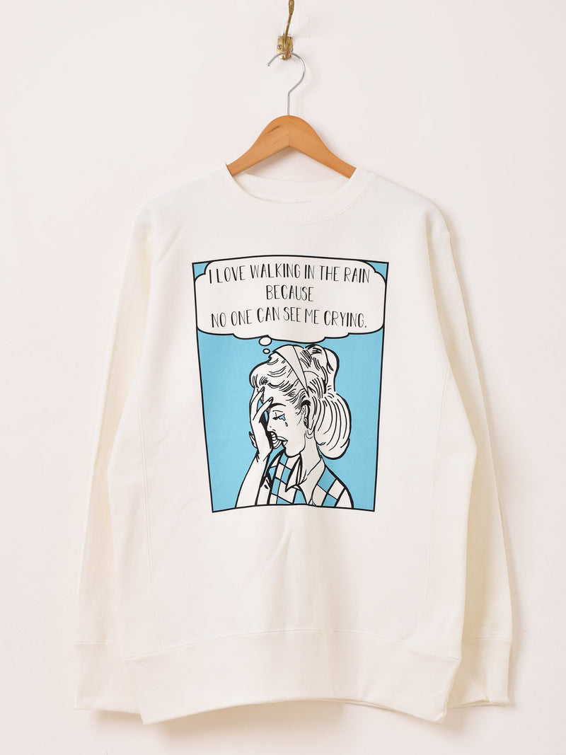 プリント スウェットシャツ「Cry Girl」
