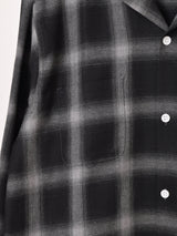 【2色展開】Backers 長袖 シャドウチェック オープンカラーシャツ