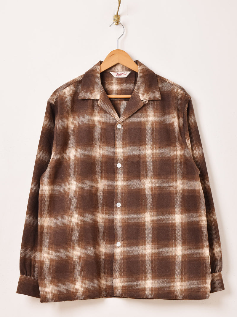 【2色展開】Backers 長袖 シャドウチェック フランネルシャツ