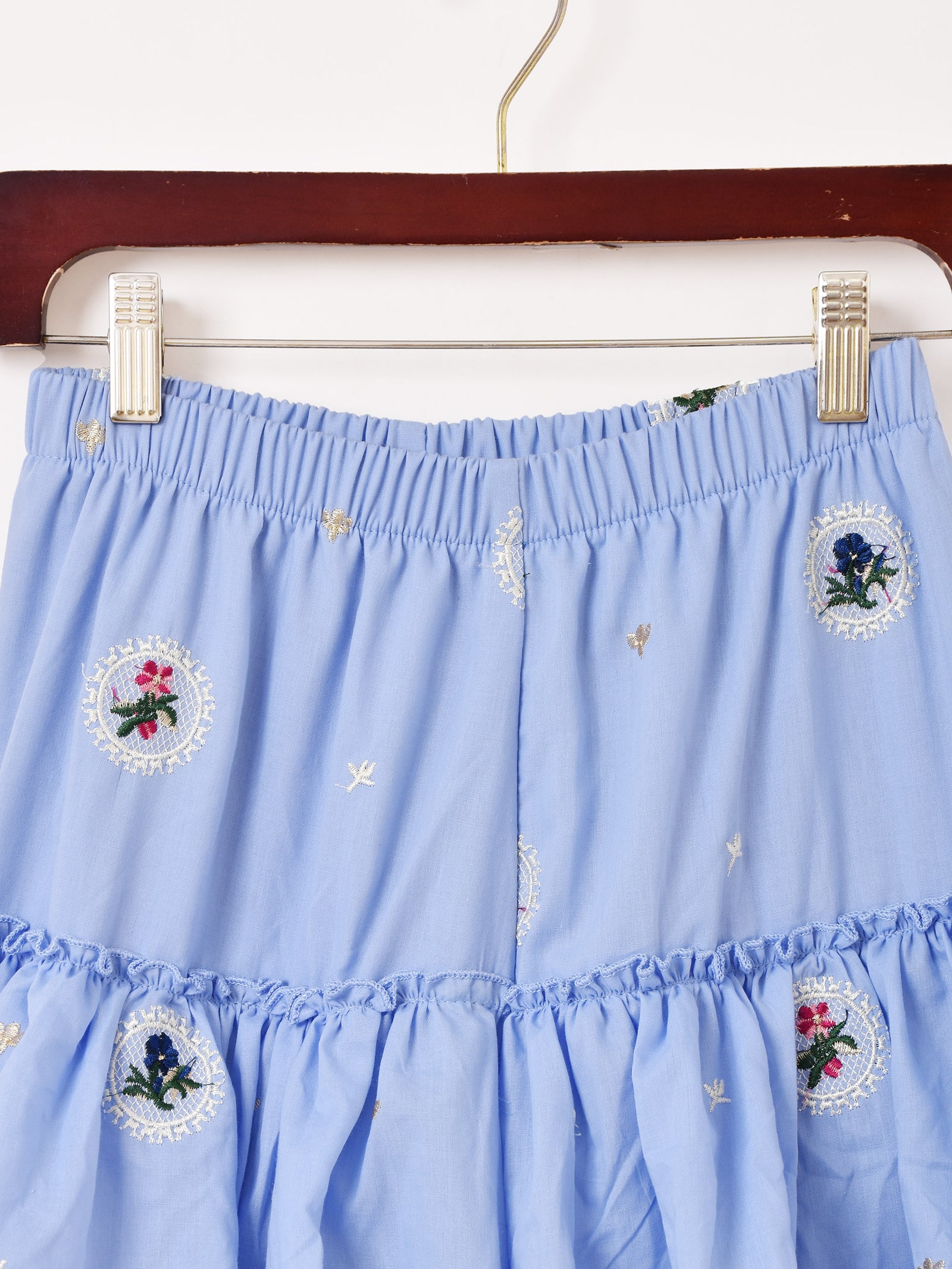 3色展開】Meridian フラワー刺繍 フリルパンツ – 古着屋Top of