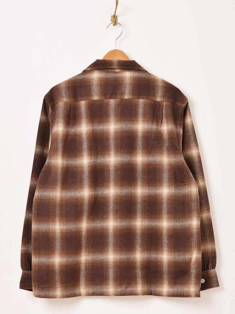 【2色展開】Backers 長袖 シャドウチェック フランネルシャツ