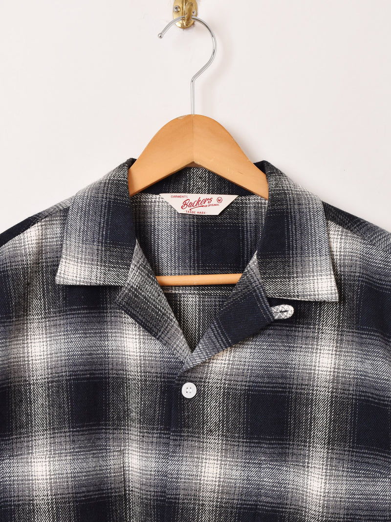 【2色展開】Backers 長袖 シャドウチェック フランネルシャツ