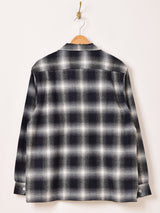 【2色展開】Backers 長袖 シャドウチェック フランネルシャツ