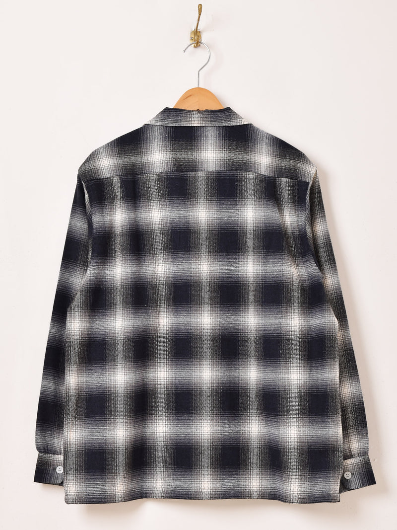【2色展開】Backers 長袖 シャドウチェック フランネルシャツ