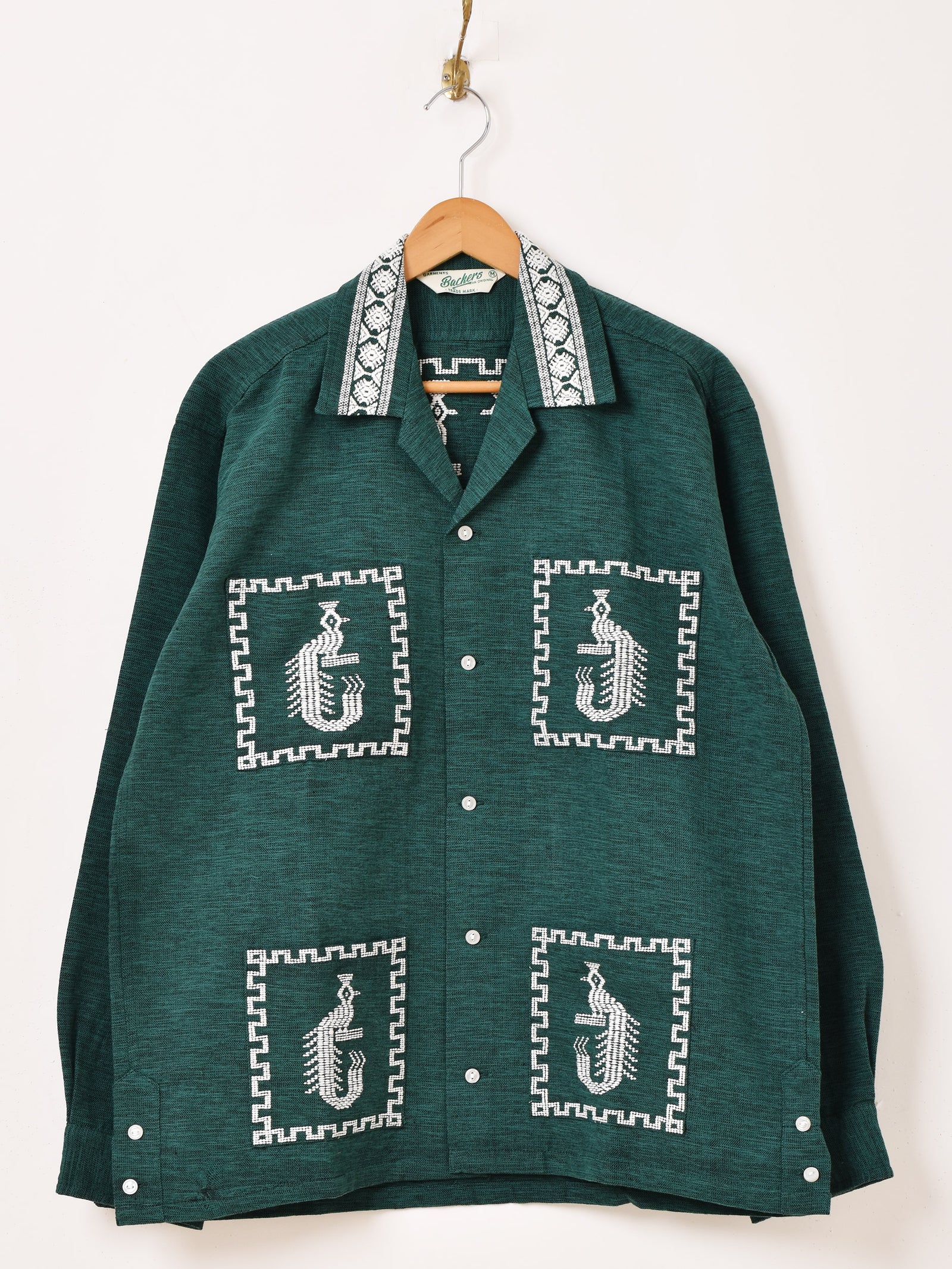 3色展開】Backers グアテマラデザイン 刺繍 長袖シャツ – 古着屋Top of