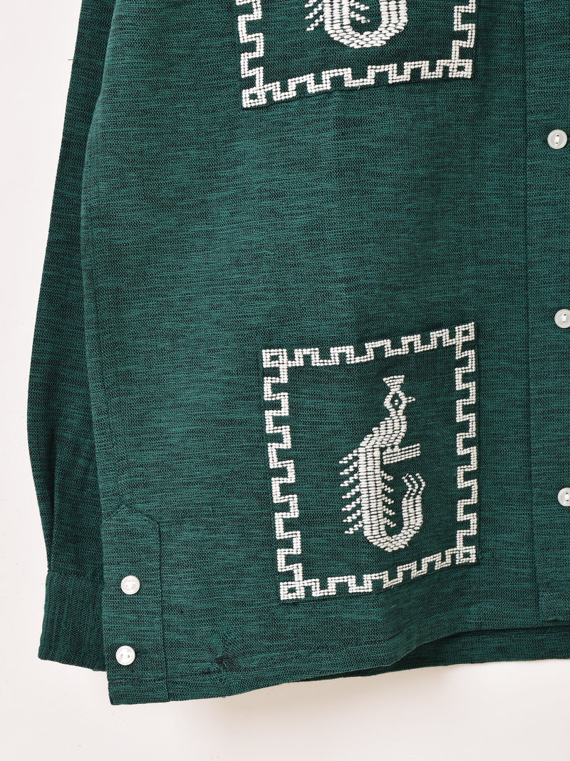 【3色展開】Backers グアテマラデザイン 刺繍 長袖シャツ
