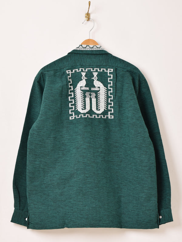 【3色展開】Backers グアテマラデザイン 刺繍 長袖シャツ