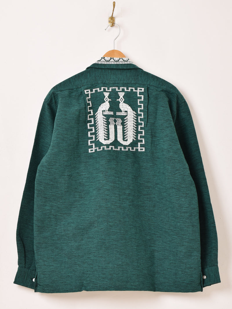 【3色展開】Backers グアテマラデザイン 刺繍 長袖シャツ