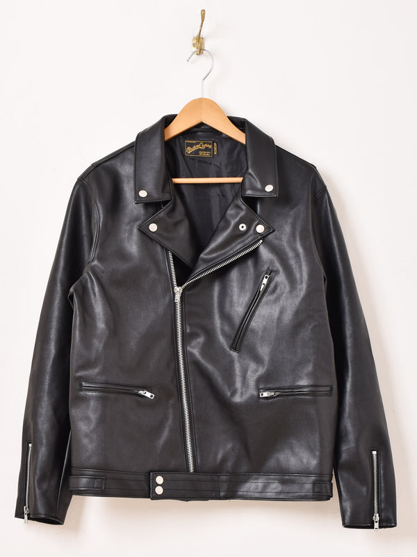 Backers フェイクレザー ライダースジャケット