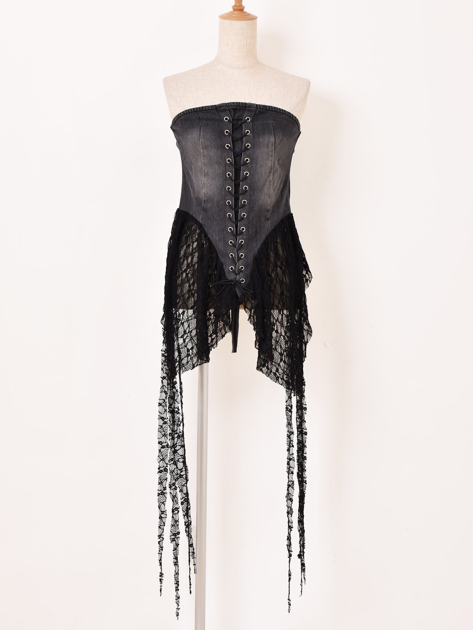 D&G デニム ビスチェ コルセット 2色展開】Meridian コルセットデザイン デニム ビスチェ – 古着屋Top