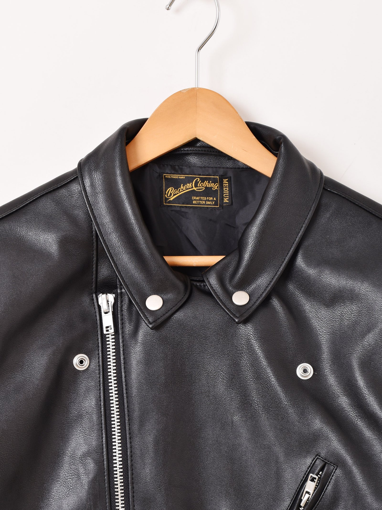 Backers フェイクレザー ライダースジャケット – 古着屋Top of the