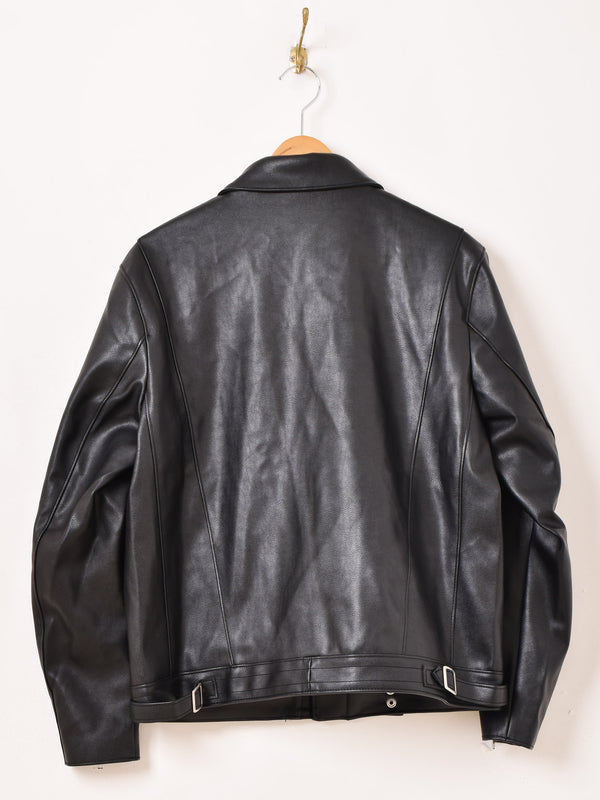 Backers フェイクレザー ライダースジャケット