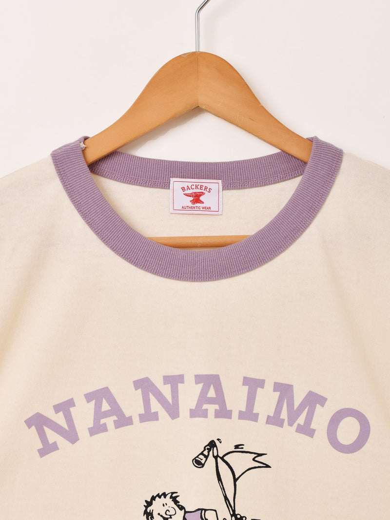 Backers プリント リンガーTシャツ「NANAIMO Bathtub Race」