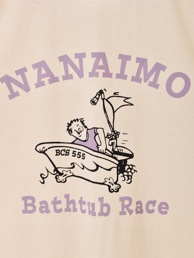 Backers プリント リンガーTシャツ「NANAIMO Bathtub Race」
