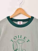 Backers プリント リンガーTシャツ「TOILET BOWL」