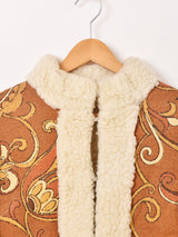 オリエンタル 総柄 ボアコート