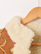 オリエンタル 総柄 ボアコート