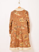 オリエンタル 総柄 ボアコート